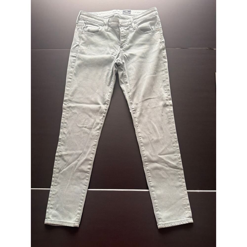AG Adriano Goldschmied The Stevie Ankle Jeans Light Wash Mint Green 27R